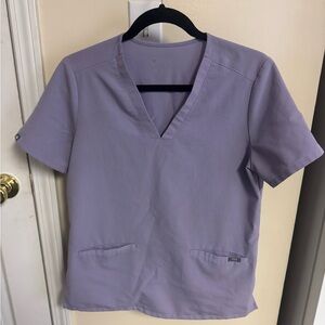 Figs Lilac V-Neck Scrub Top